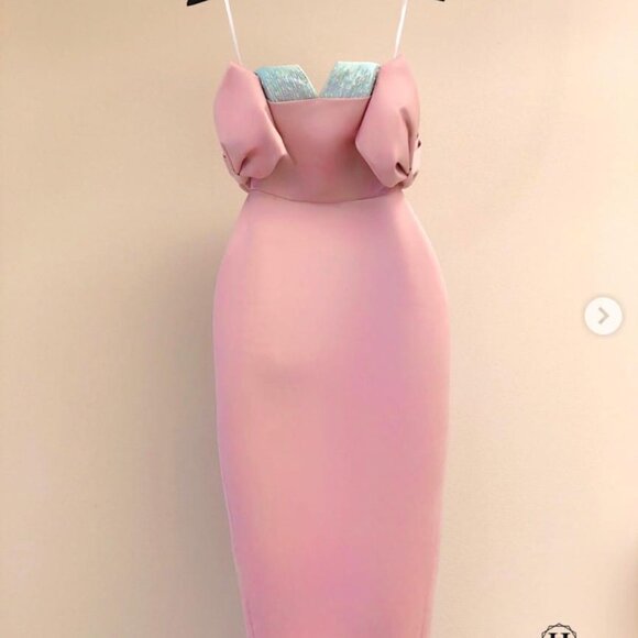 Hacchic Bow Sleeve Midi Dress - Picture 4 of 7